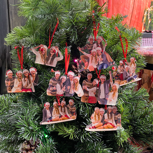 Personalized Christmas Photo Ornaments for Friends Ornament PopCulturePrints