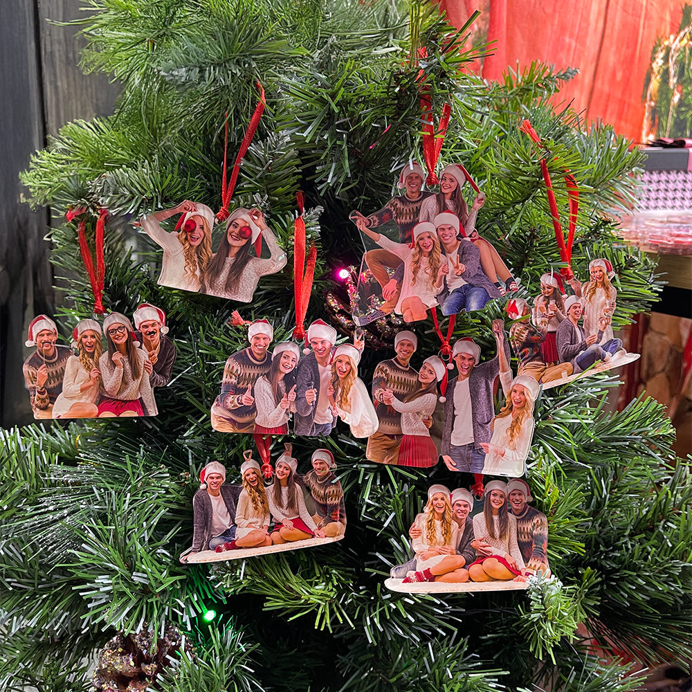 Personalized Christmas Photo Ornaments for Friends Ornament PopCulturePrints