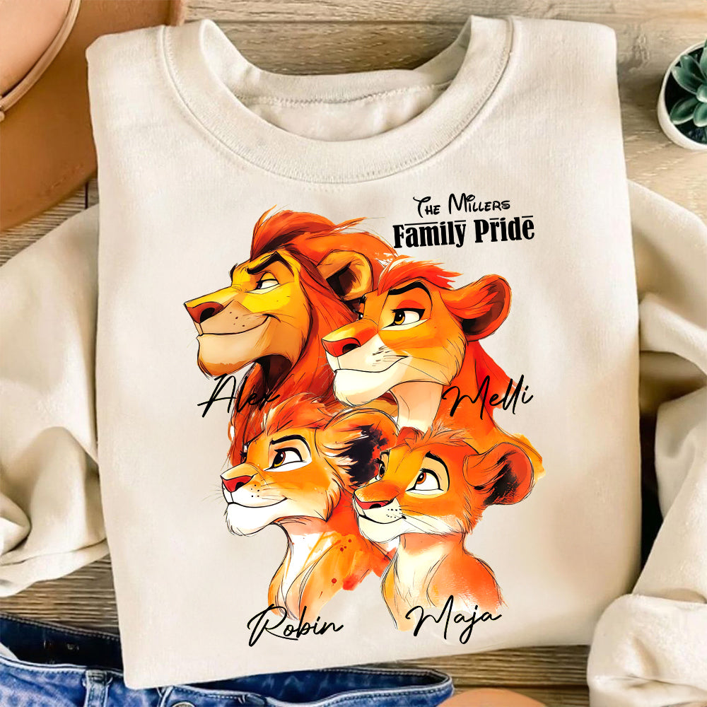 "Embrace the Roar of Family Love" - Personalized Lion Family Pride Shirt - Custom Gift for Family, Friends, and Loved Ones Shirts PopCulturePrints
