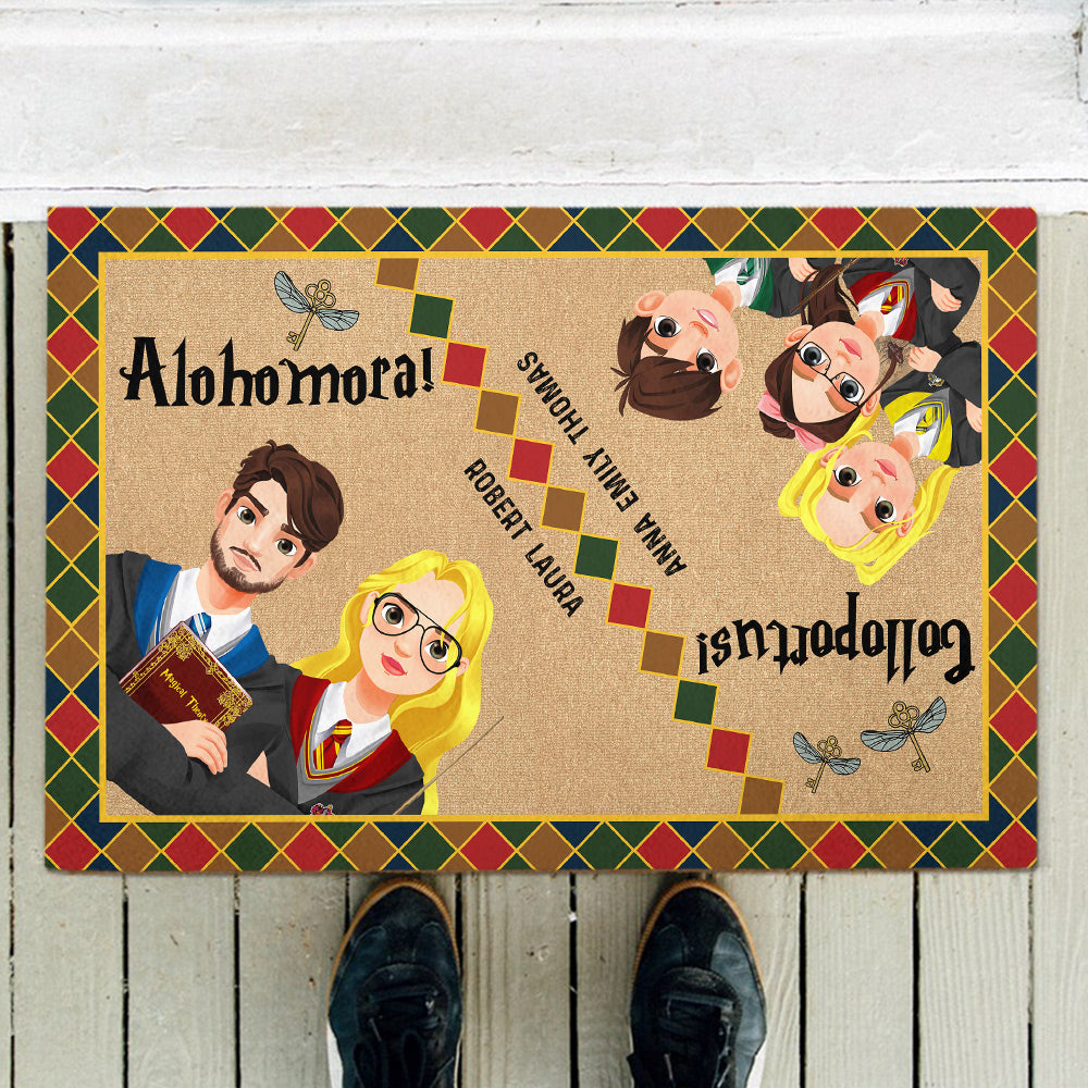 Personalized Family Doormat - Magical Characters Design