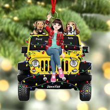 Load image into Gallery viewer, Custom Christmas Ornament for Dog Lovers - Personalized Jeep Decoration
