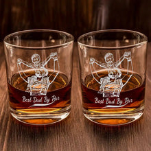 Load image into Gallery viewer, Best Dad Ever – Personalized Engraved Whiskey Glass | Custom Gift for Dad, Grandpa &amp; Father’s Day Whiskey Glass PopCulturePrints
