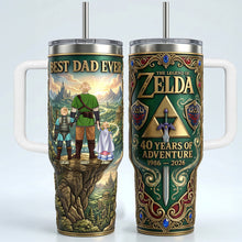 Load image into Gallery viewer, “Best Dad Ever” - Legendary Adventure Dad 40oz Tumbler - Personalized Gift for Father's Day Tumbler Cup PopCulturePrints
