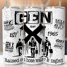 Load image into Gallery viewer, Personalized Gen X Sarcasm Skinny Tumbler - Custom Design Tumbler Cup PopCulturePrints
