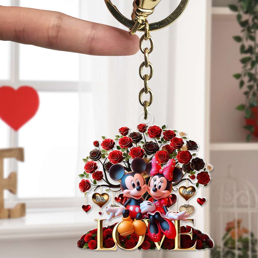 Romantic Personalized Acrylic Keychain for Couples - Valentine's Day Gifts Keychains PopCulturePrints
