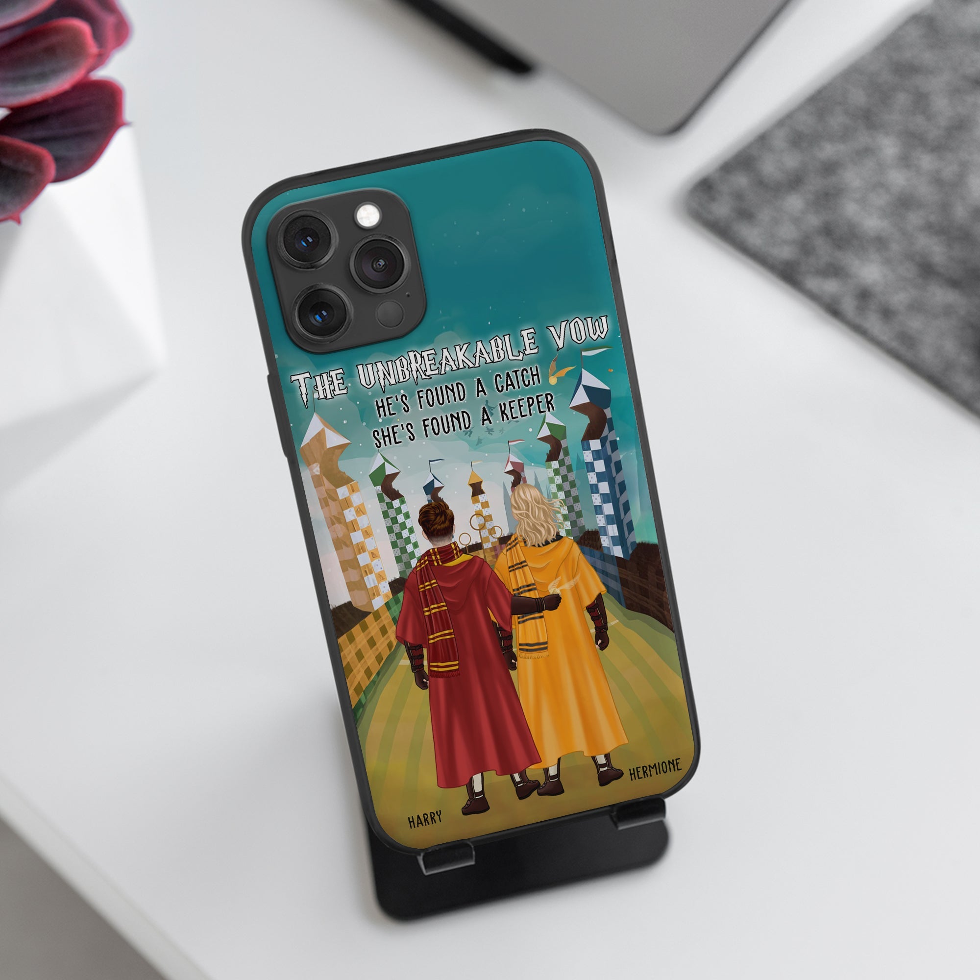 Personalized Couple Phone Case - The Unbreakable Vow Design