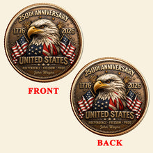 Load image into Gallery viewer, Celebrate 250 Years of Pride - Personalized Anniversary Metal Coin Coin PopCulturePrints
