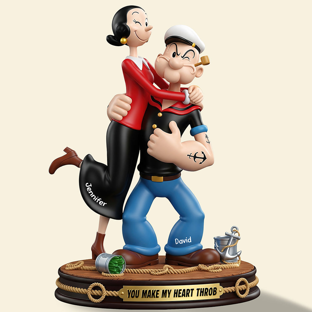 You Make My Heart Throb - Funny Couple Acrylic Plaque - Personalized Gift for Loved Ones Shaped Plaques PopCulturePrints