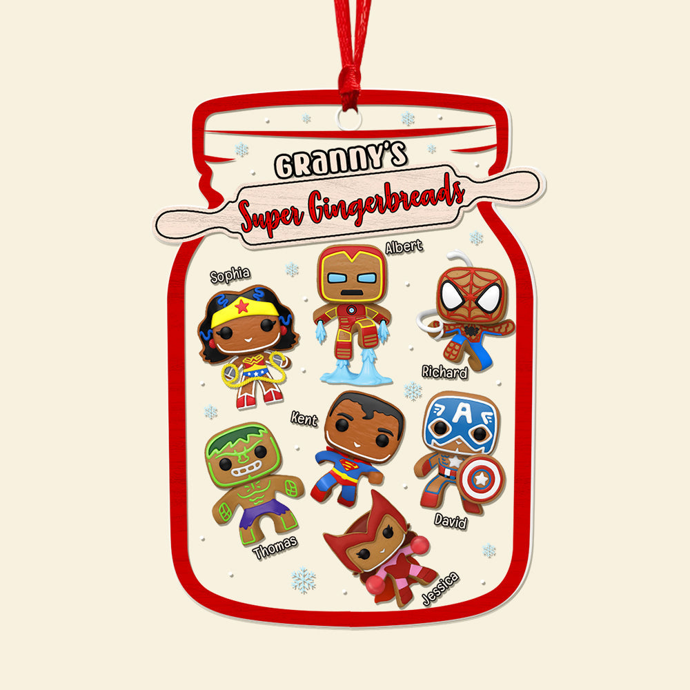 Personalized Superhero Christmas Ornament for Grandma Ornament PopCulturePrints