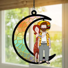 Load image into Gallery viewer, Personalized Couple Suncatcher Ornament | Unique Valentine&#39;s Day Gifts for Couples Ornament PopCulturePrints
