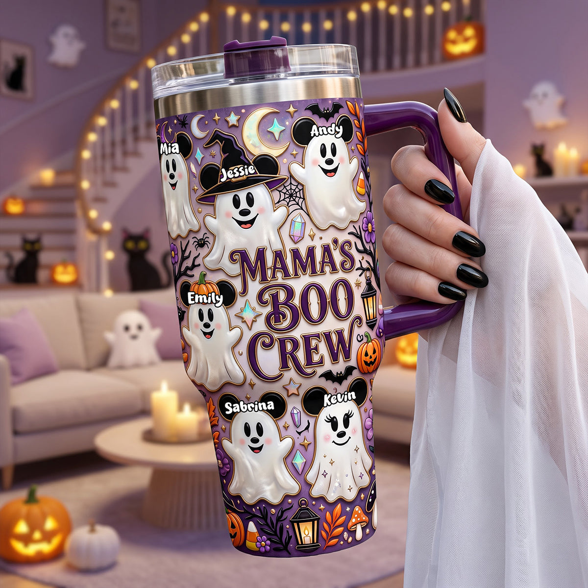 “Mama's Boo Crew” - Custom 40oz Tumbler - Perfect Gift for Moms and Grandmas