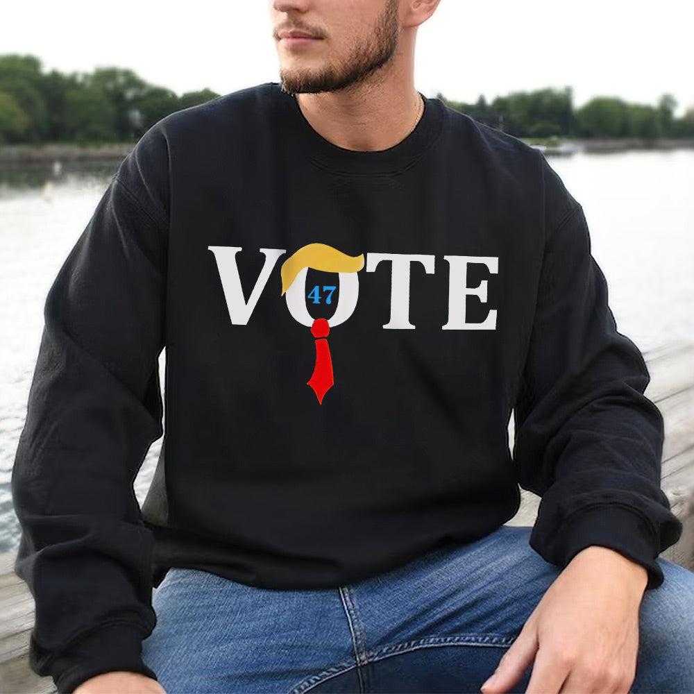 Vote 47 Graphic Sweatshirt - Funny Political Design