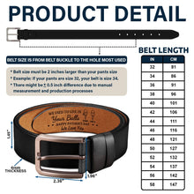 Load image into Gallery viewer, We Used To Live In Your Balls - Personalized Engraved Leather Belt Engraved Leather Belt PopCulturePrints
