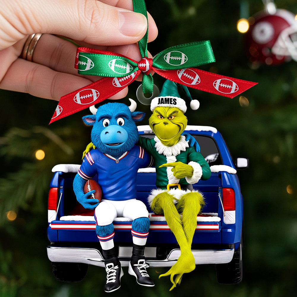 Cheers to Football Spirit! - Personalized American Football Mascot Ornament Ornament PopCulturePrints