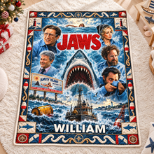 Load image into Gallery viewer, "Conquer the Deep with Our Deep Sea Predator Blanket!" - Personalized Gift for Ocean Lovers Blanket PopCulturePrints
