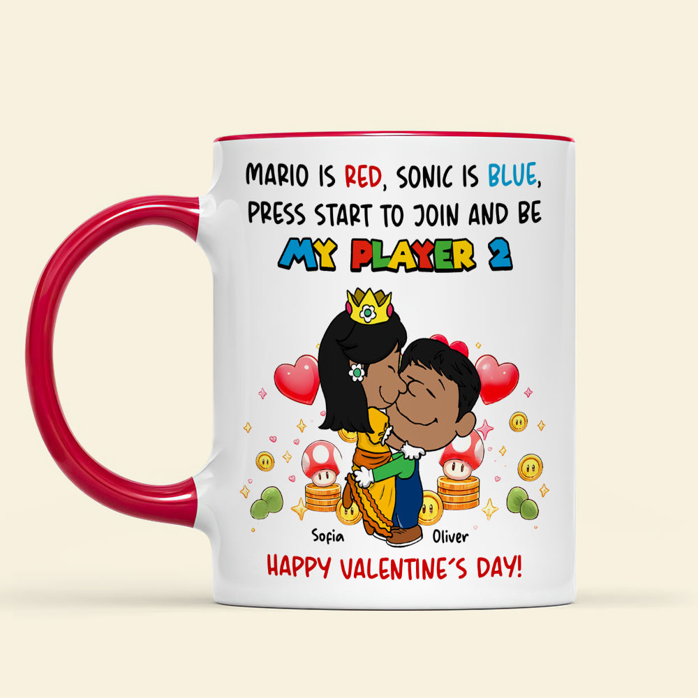 My Player 2 Personalized Game Lover Coffee Mug - Valentine's Gift Coffee Mug PopCulturePrints