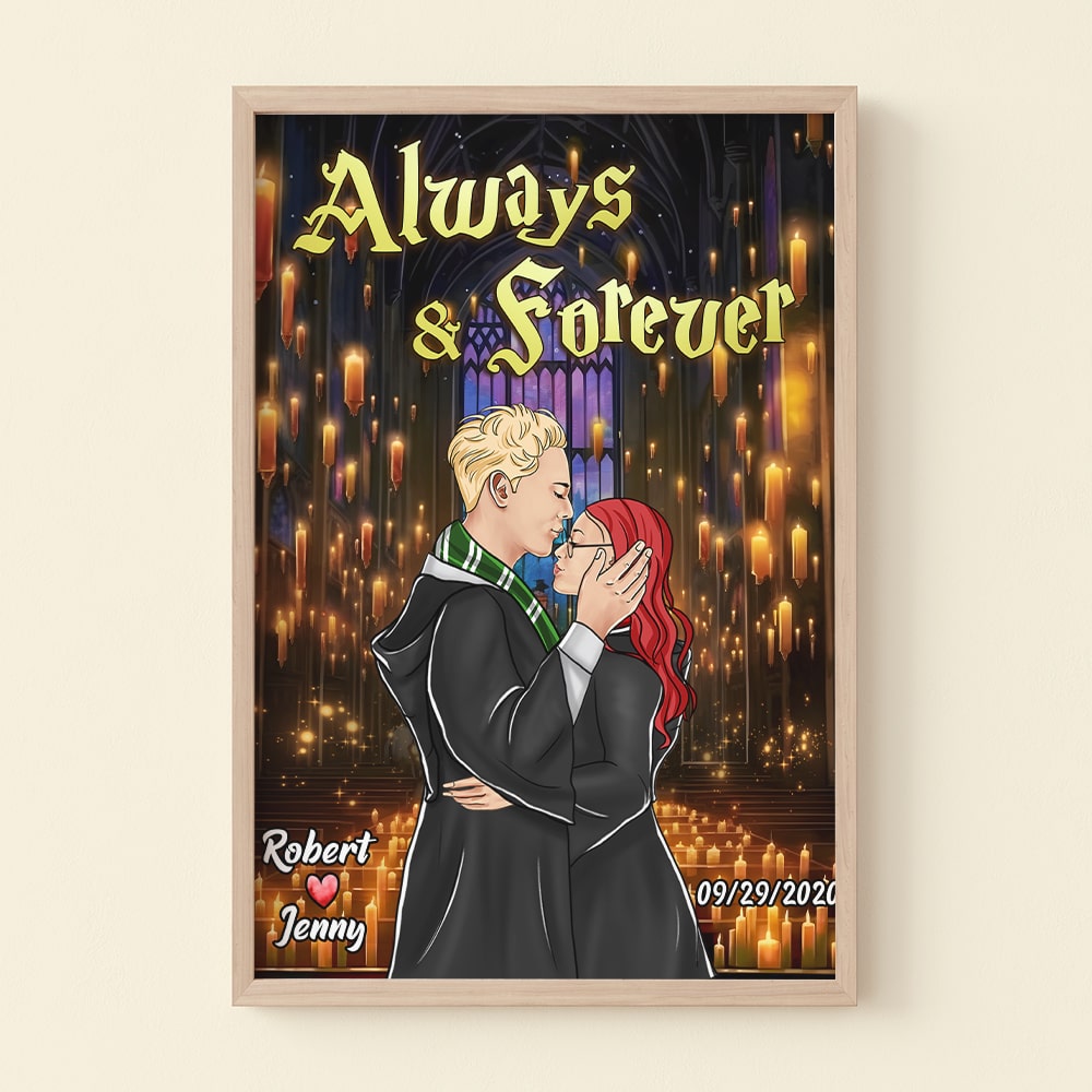 Always & Forever Personalized Couple Print - Harry Potter Theme