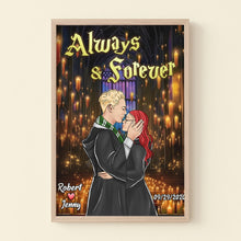 Load image into Gallery viewer, Always &amp; Forever Personalized Couple Print - Harry Potter Theme
