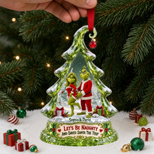 Load image into Gallery viewer, Let's Be Naughty - Playful Couple Ornament - Personalized Christmas Gift
