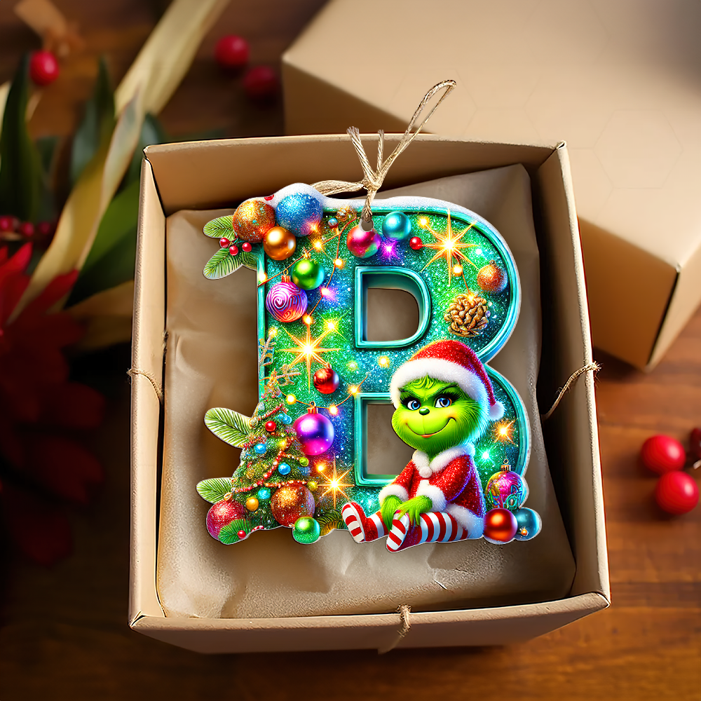 Personalized Christmas Ornament for Movie Fans: Alphabet Letter 'B' Ornament PopCulturePrints