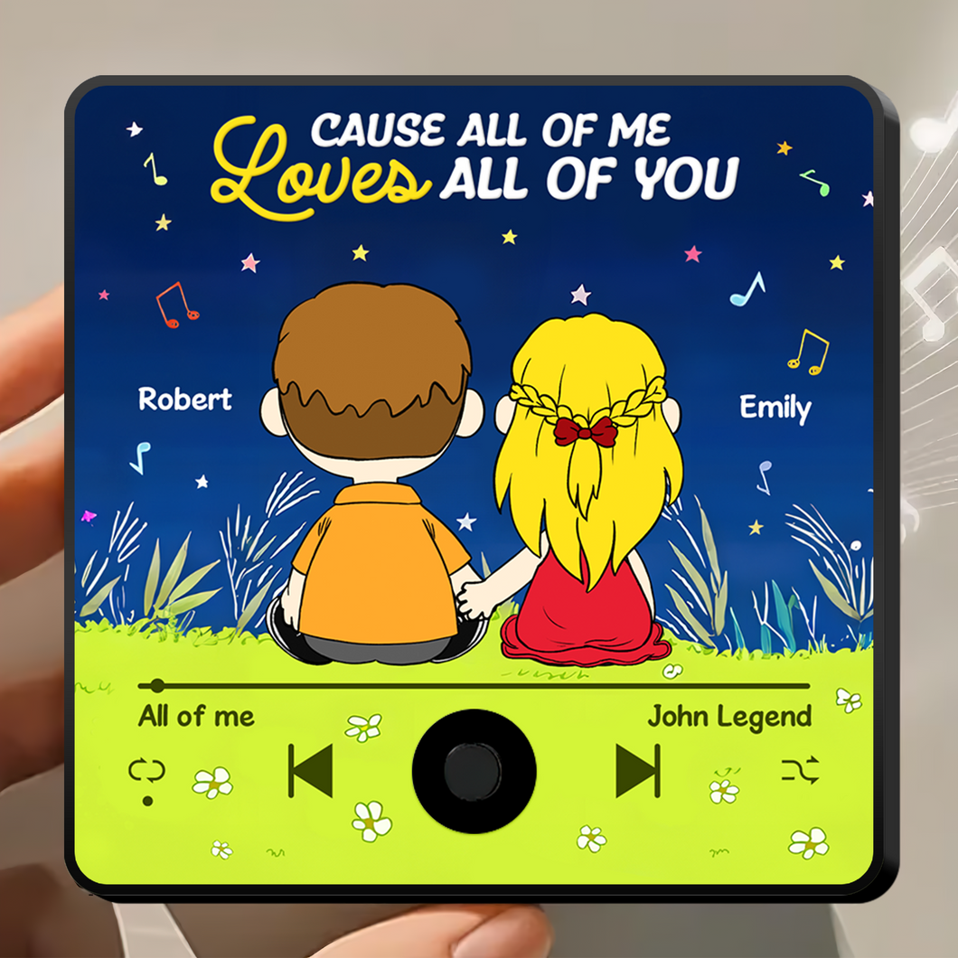 Custom Music Gifts for Couples - 'All of Me' Fridge Magnet | Valentine's Day Gifts Fridge Magnet PopCulturePrints