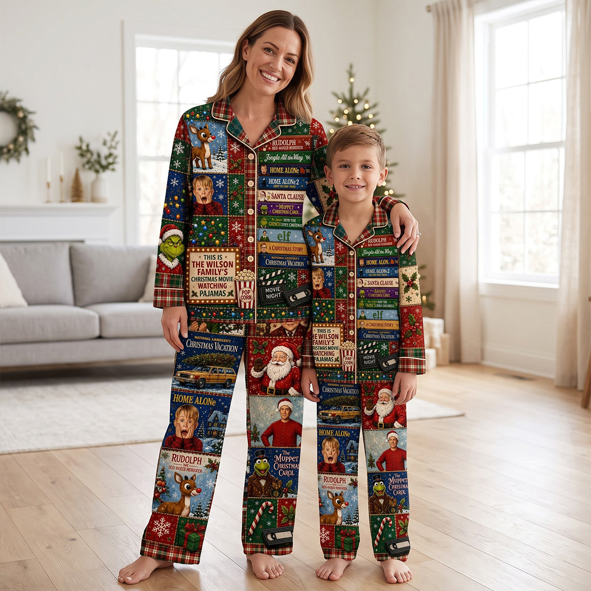 Holiday Cheer Family Pajama Set - Personalized Gift For Christmas 04NATN070926 Pajama Set PopCulturePrints