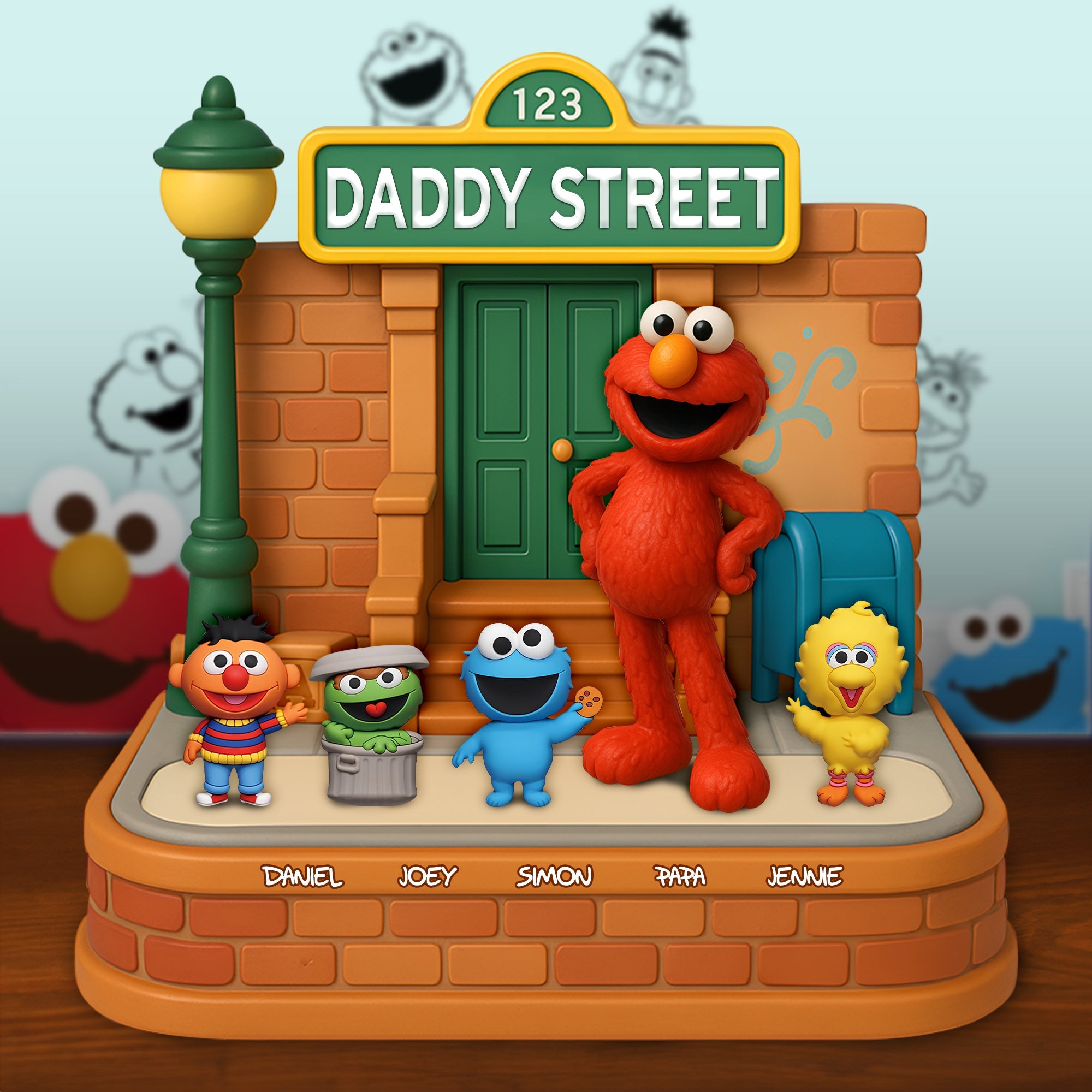 “Welcome to Daddy Street!” - Personalized Daddy Acrylic Plaque - Unique Gift for Dad, Grandpa, and Loved Ones Shaped Plaques PopCulturePrints