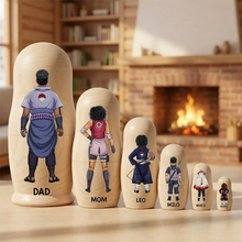 Load image into Gallery viewer, "Celebrate Love with Our Legendary Clan Family Dolls - Personalized Gifts for Mothers, Grandmas, and Loved Ones!" Wooden Nesting Dolls PopCulturePrints
