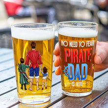 Load image into Gallery viewer, Personalized Pirate Dad Beer Glass - Father&#39;s Day Gift Beer Glasses PopCulturePrints
