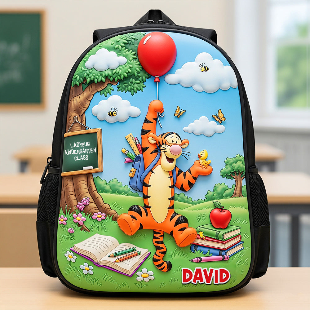 “Let Imagination Soar!” – Floating To School Cute Cartoon Kid School Bag – Personalized Gifts for Kids Backpack PopCulturePrints