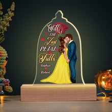 Load image into Gallery viewer, Till The Last Petal Falls Personalized LED Light for Couples Led Night Light PopCulturePrints
