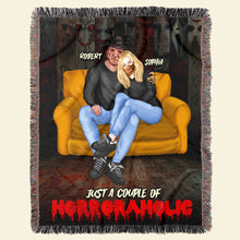 Load image into Gallery viewer, Personalized Horror Couple Blanket - Unique Halloween and Valentine&#39;s Day Gifts Blanket PopCulturePrints
