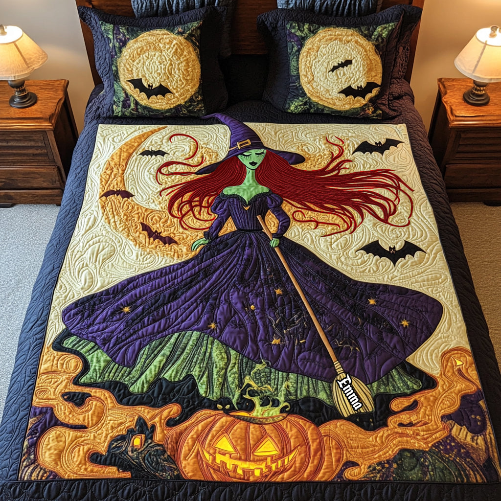 Enchanting Witch Quilt Bedding Set - Personalized Gifts For Witch Lovers Blanket PopCulturePrints