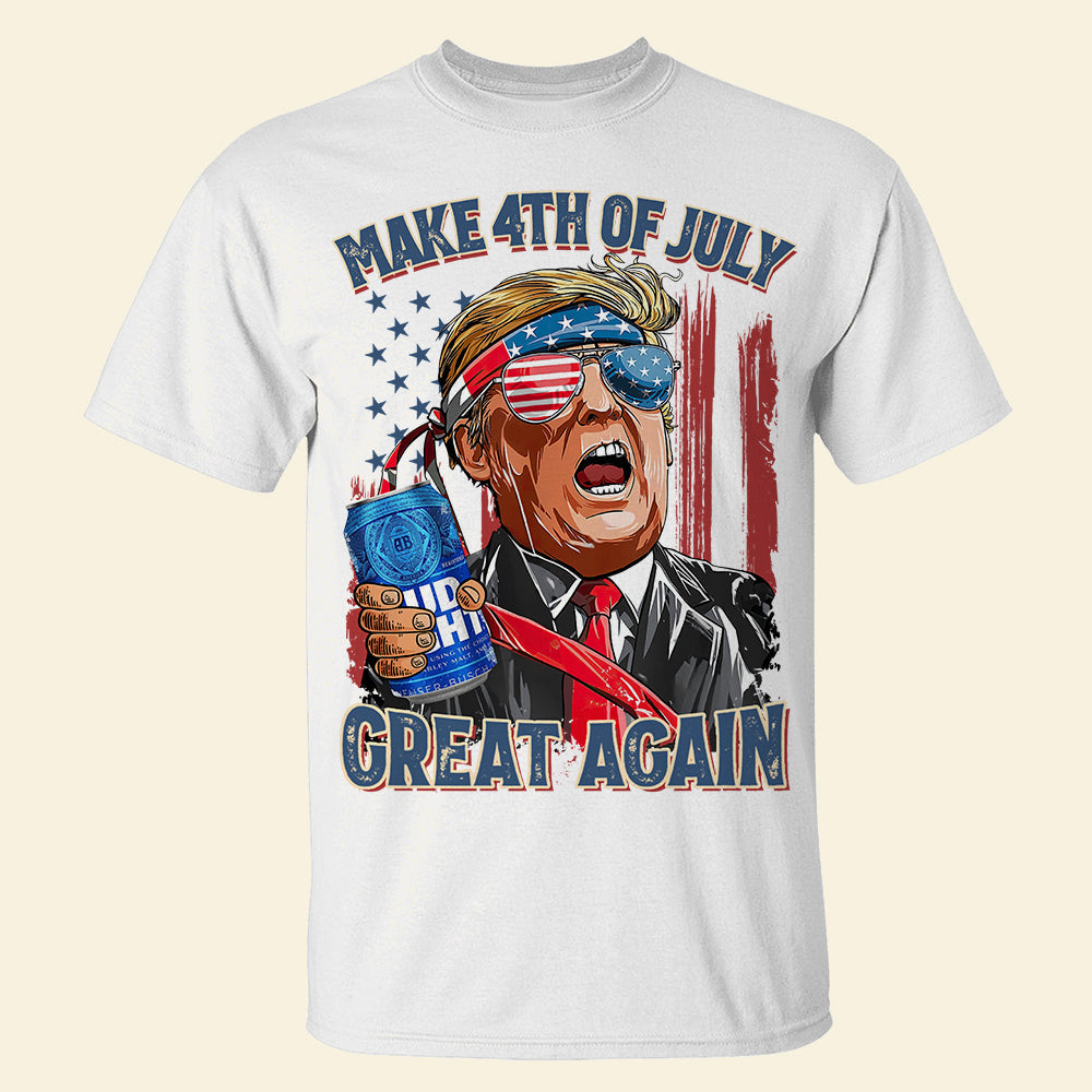 Patriotic 4th of July Men's Shirt - Make It Great Again Design