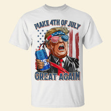 Load image into Gallery viewer, Patriotic 4th of July Men&#39;s Shirt - Make It Great Again Design
