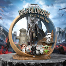 Load image into Gallery viewer, Papalorian: This Is The Way - Personalized Father’s Day Gift for Dads, Grandpas &amp; More Shaped Plaques PopCulturePrints
