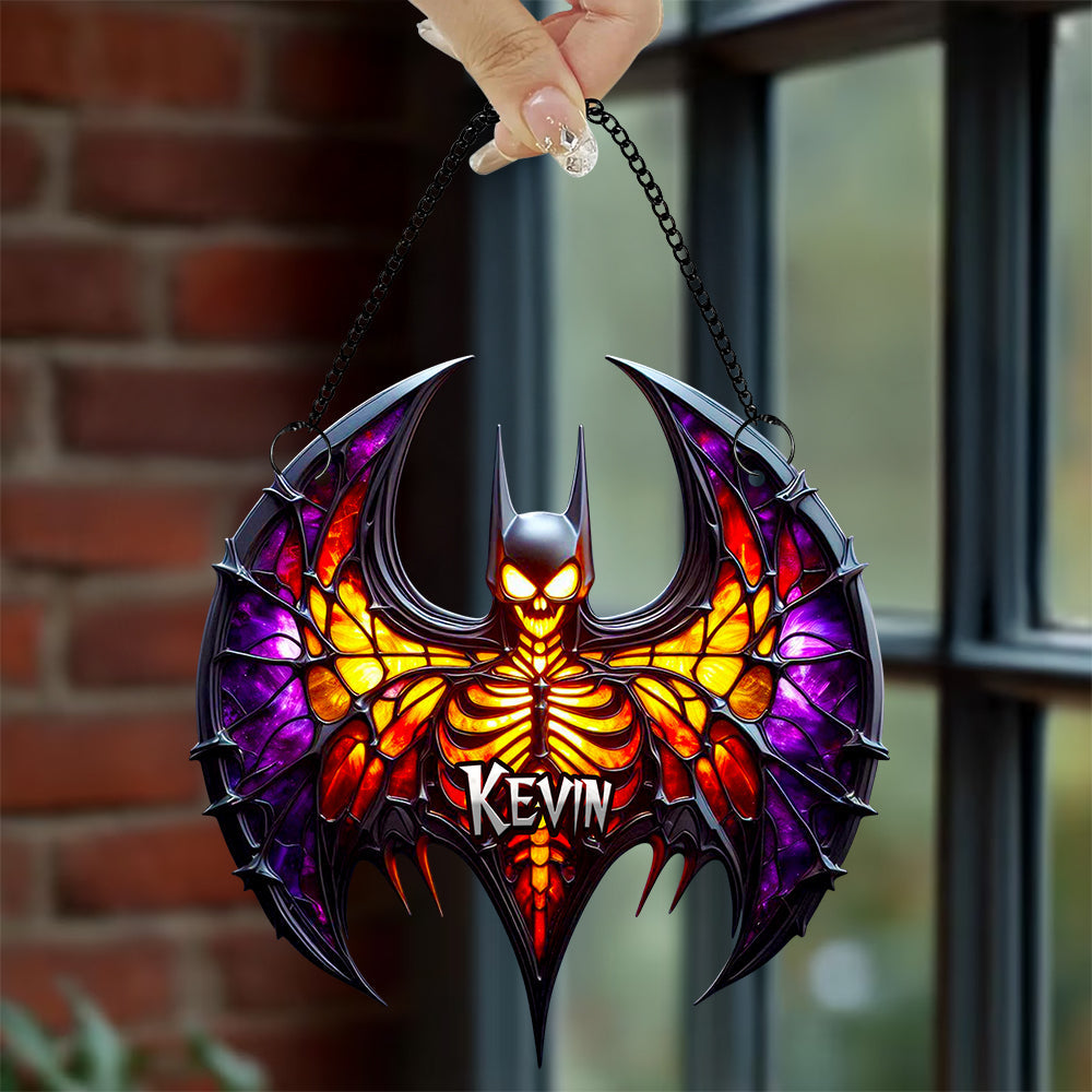 "Embrace the Darkness" - Dark Wings Suncatcher Ornament | Personalized Gift for Fans Ornament PopCulturePrints