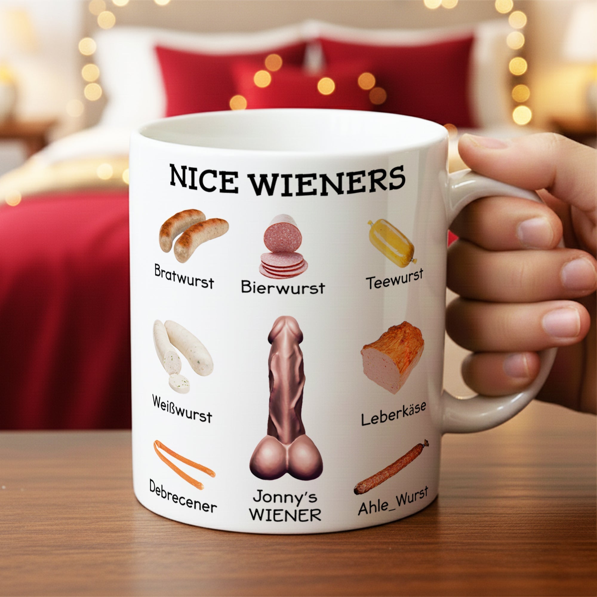Nice Wieners - Funny Naughty Coffee Mug - Personalized Gifts for Him Coffee Mug PopCulturePrints
