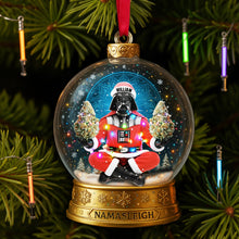 Load image into Gallery viewer, “Embrace the Cosmic Vibes!” - Personalized Cosmic Festive Santa Ornament - Gift for Stoners, Friends &amp; Family Ornament PopCulturePrints
