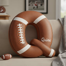 Load image into Gallery viewer, Touchdown Initial Letter Shaped Pillow - Personalized Gifts For Kids Pillow PopCulturePrints
