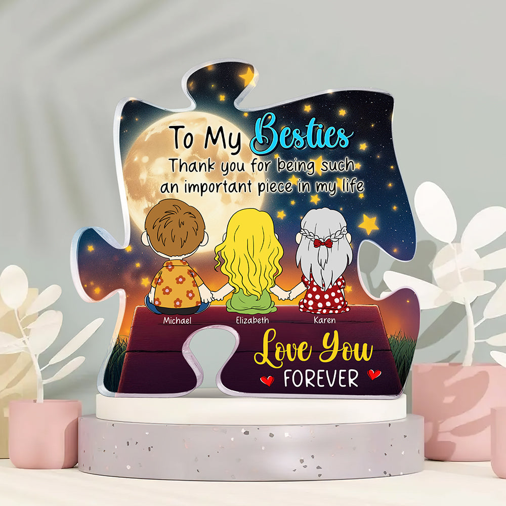 Personalized Acrylic Plaque for Best Friends - Love You Forever Shaped Plaques PopCulturePrints