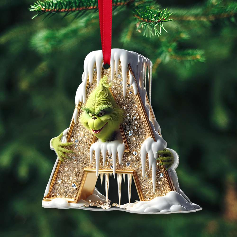 Custom Alphabet Letter Christmas Ornament for Movie Lovers Ornament PopCulturePrints