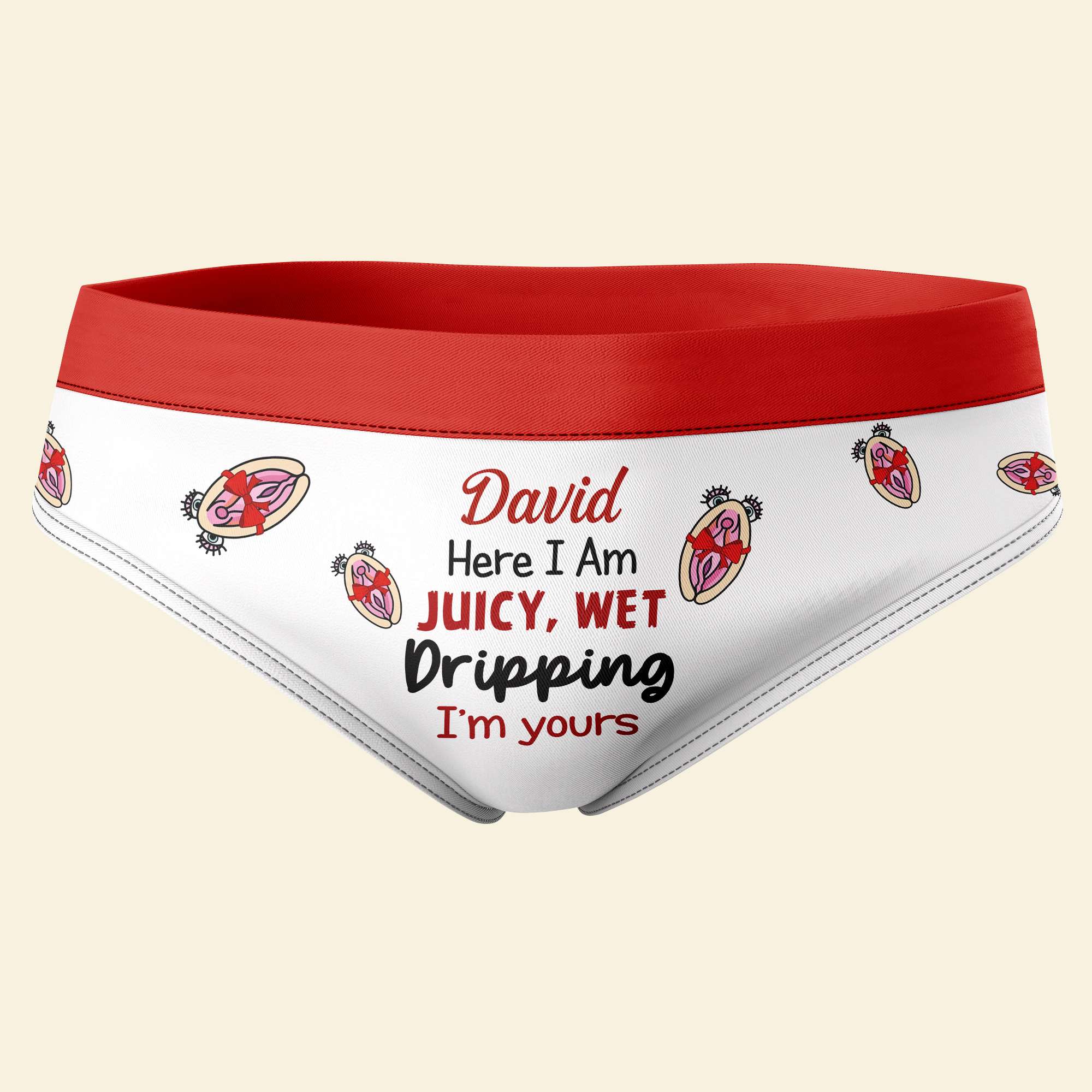 Personalized Juicy & Wet Women's Briefs - Customizable Fun Gift Boxer Briefs PopCulturePrints