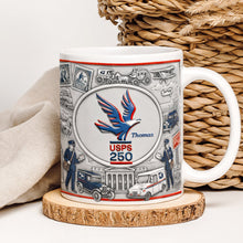 Load image into Gallery viewer, "Celebrate USPS 250 Years with Personalized Touch!" - Postal Job Milestone Coffee Mug - Custom Gift for Postal Workers
