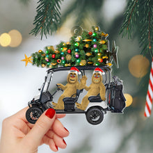 Load image into Gallery viewer, Personalized Bigfoot Golf Cart Christmas Ornament - Perfect for Couples | Valentine&#39;s Day Gifts Ornament PopCulturePrints
