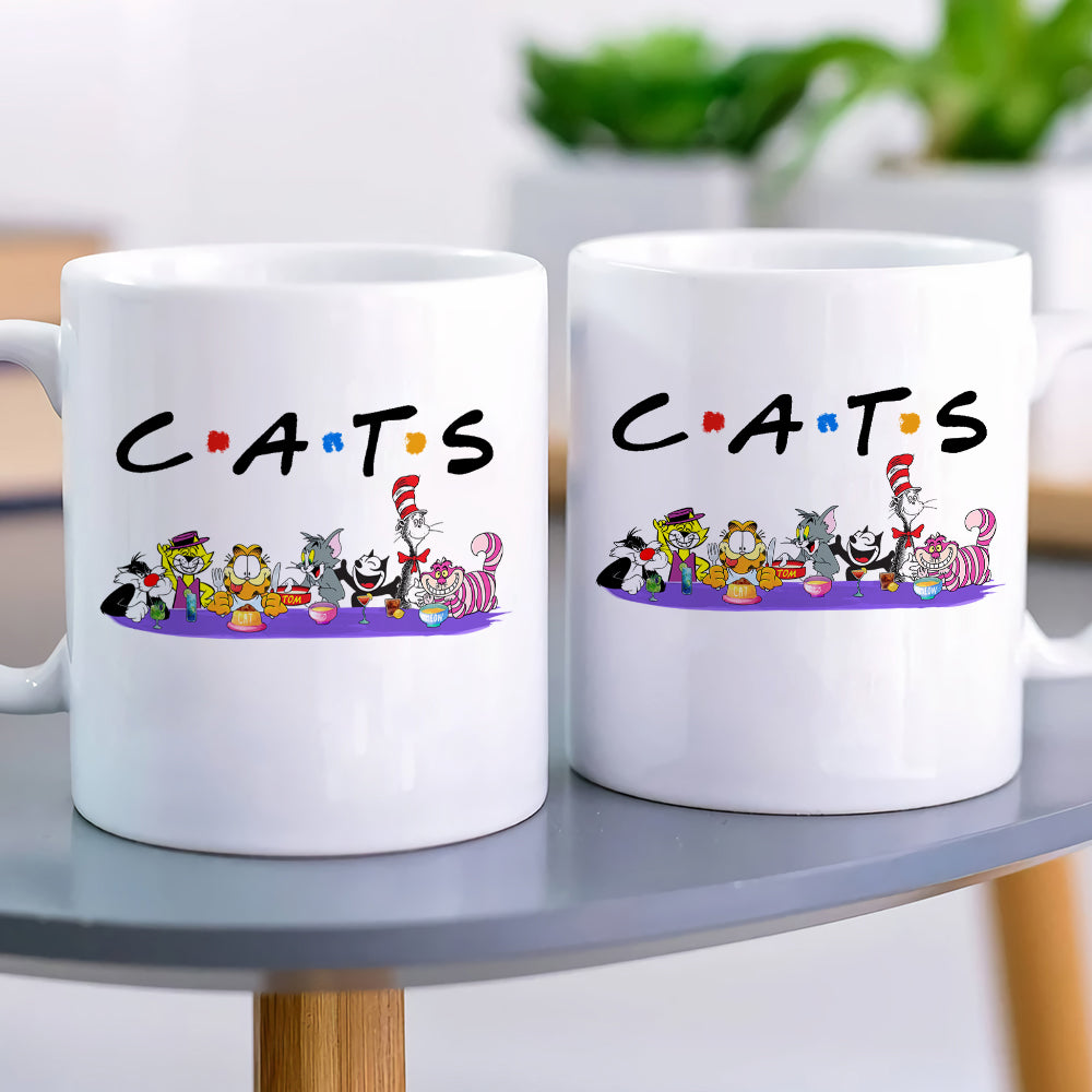 Playful Cartoon Cats Coffee Mug Coffee Mug PopCulturePrints