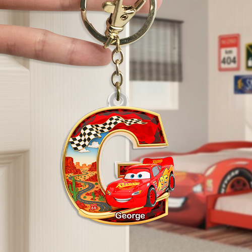 “Rev Up Your Love for Cartoons” - Personalized Car Keychain, Custom Gift for Cartoon Lovers, Kids, and Friends Keychains PopCulturePrints