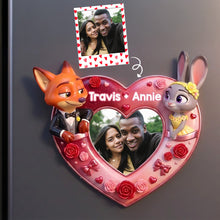 Load image into Gallery viewer, Love Blooms: A Heartfelt Touch to Your Space - Romantic Love Fridge Magnet, Custom Gift for Couples Fridge Magnet PopCulturePrints
