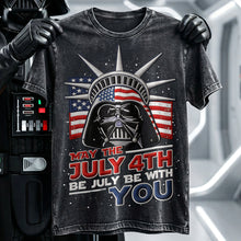 Load image into Gallery viewer, “May the July 4th Be July Be with You” - Personalized Patriotic Freedom Celebration Gift Washed Shirt
