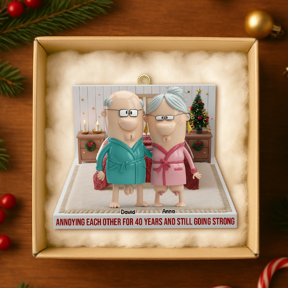 Annoying Each Other for 40 Years - Personalized Funny Christmas Ornament for Old Couples Ornament PopCulturePrints